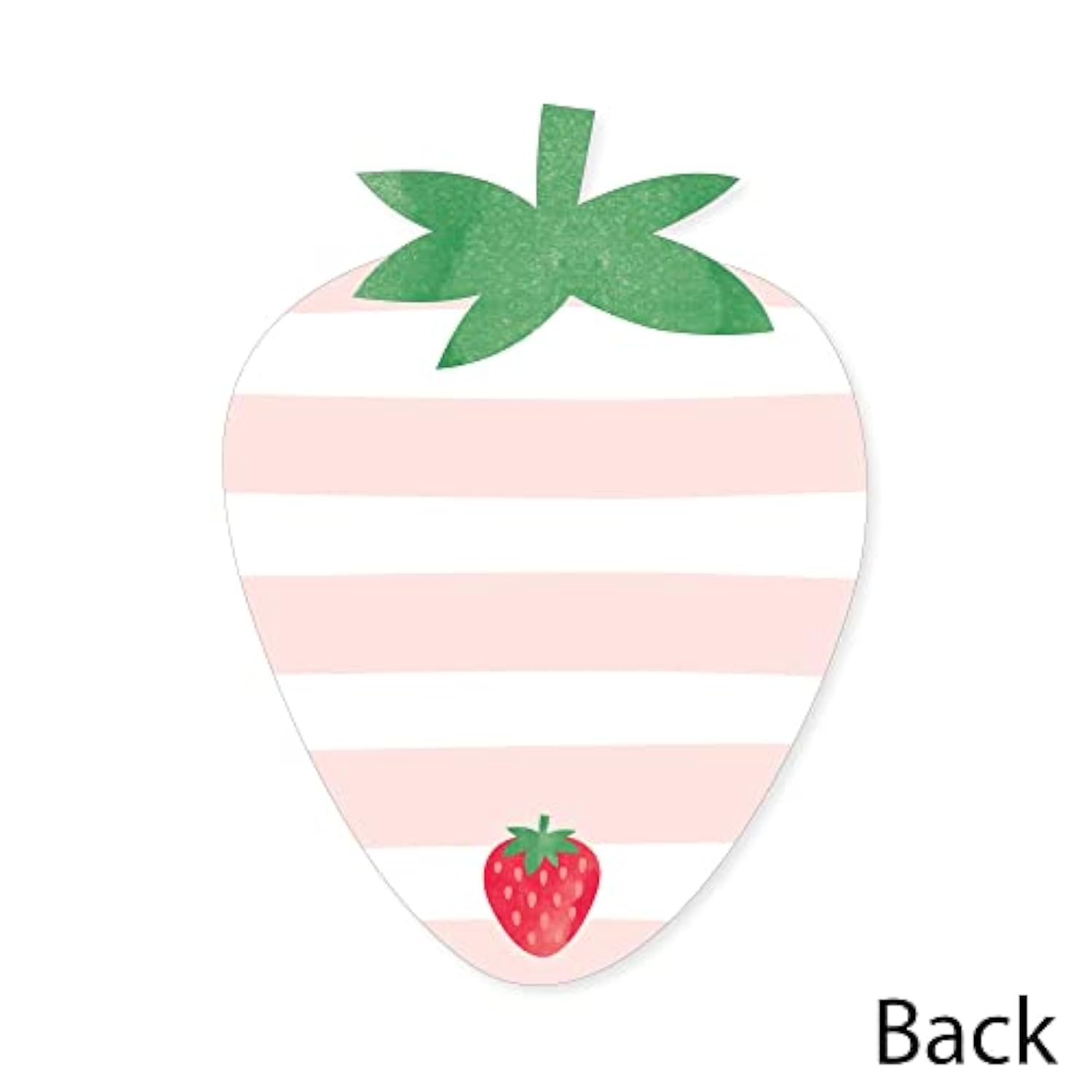 Big Dot of Happiness Berry Sweet Strawberry - Shaped Thank You Cards - Fruit Themed Birthday Party or Baby Shower Thank You Note Cards with Envelopes - Set of 12