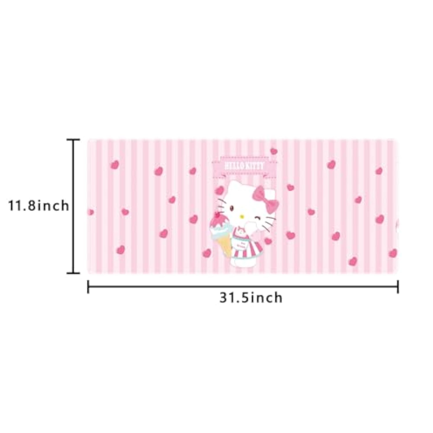 Kawaii Kitty Girly Cute Gaming Mouse Pads, Long Extended Desk Mat, Extra Large Girl Anime Mousepad Keyboard Pads For Work Game Office Home