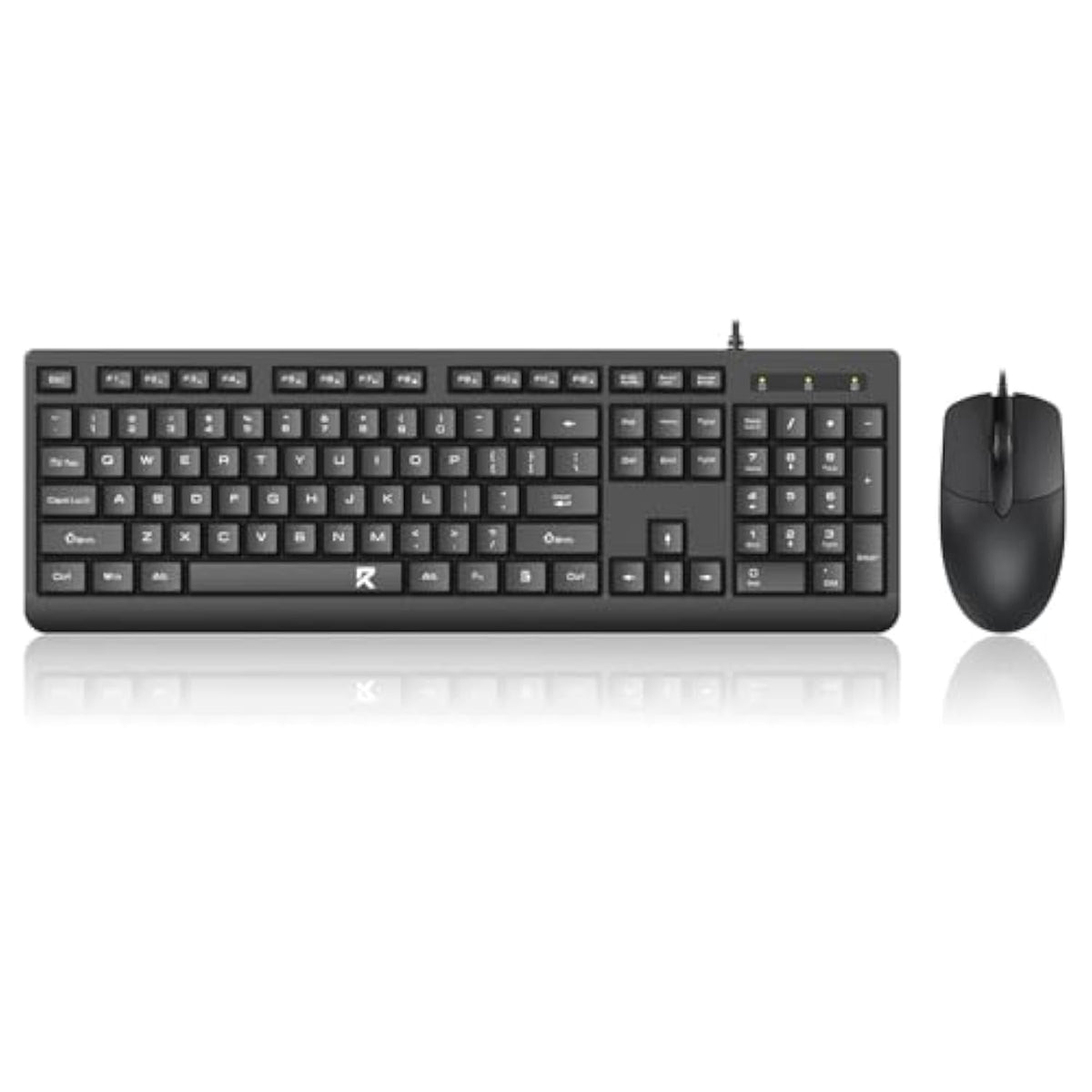 Redragon Wired Keyboard and Mouse Combo, Full-Size Computer Keyboard and Optical USB Wired Mouse, for Windows PC, Mac OS Desktop/Laptop - Black