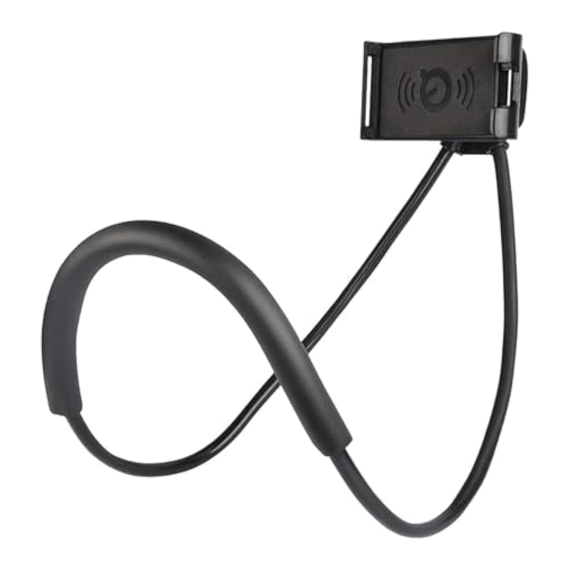 Lazy Cell Phone Holder, Universal Cell Phone Holder For Smart Mobile Phone,Hanging On Neck Cell Phone Mount Holder,Black