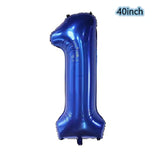 40 Inch Navy Blue Crown Number 1 Balloons,Giant Large 1 Balloon, 1St Birthday Decoration Balloons ?Children'S Birthday Party Baby Shower Decoration Supplies (Navy Blue 1)