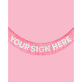 Pink Iridescent Fringe Banner 5Ft Bachelorette Birthday 21St HBD Photo Booth Decor