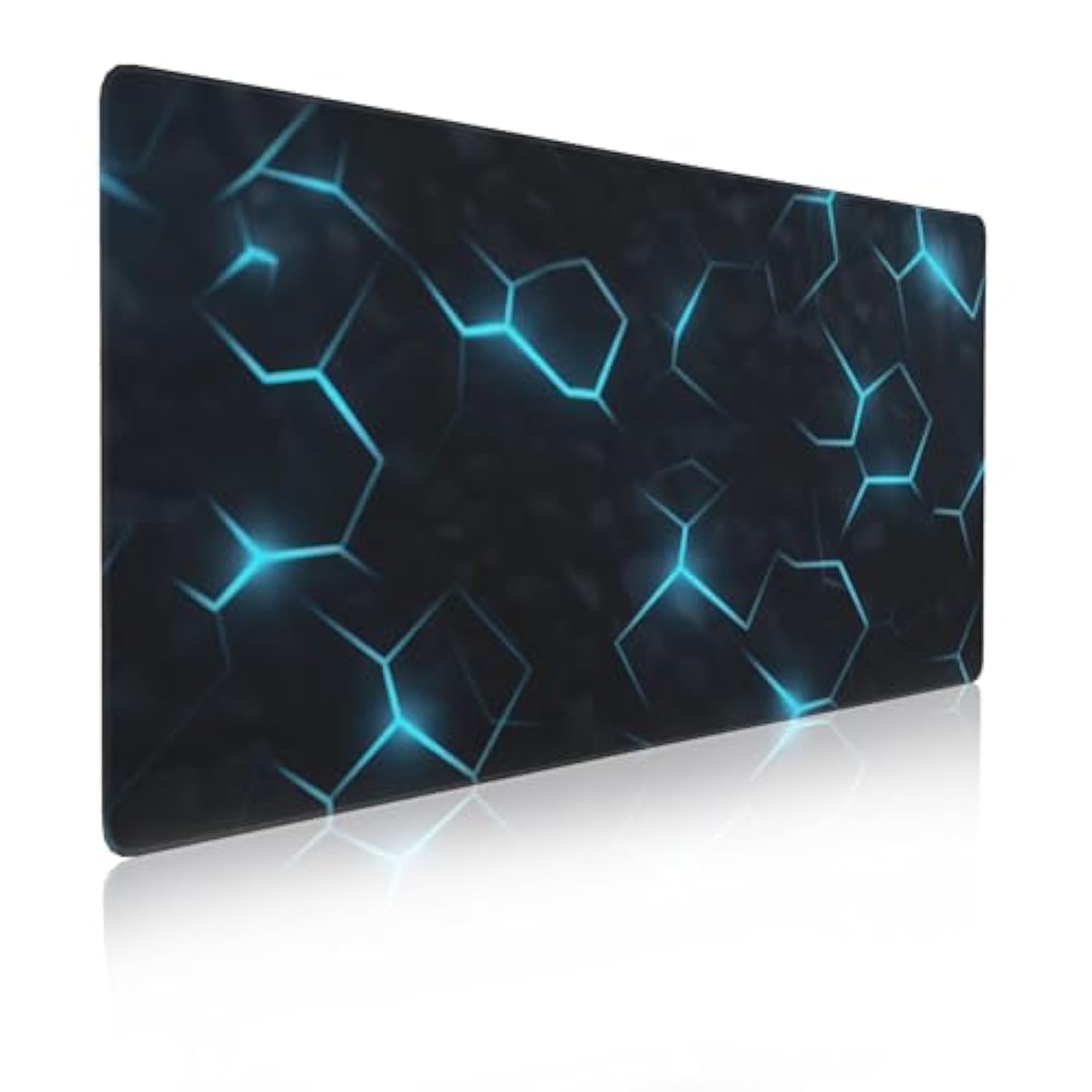Glowing Blue Lightning Gaming Mouse Pad,Desk Mat,Non-Slip Rubber Base Large Gaming Mouse Pad For Computer Keyboard Laptop,Desk Decor For Girl,Desk Decor(31.5X15.7 In)