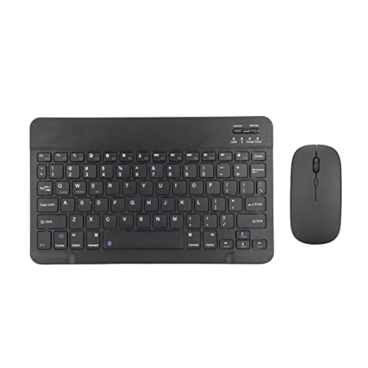 Bluetooth Keyboard And Mouse Combo, Ultra Slim Wireless Keyboard With Rechargeable & 1600Dpi Adjustable Mouse Compatible With Pc Laptop Tablet Phone (Black)
