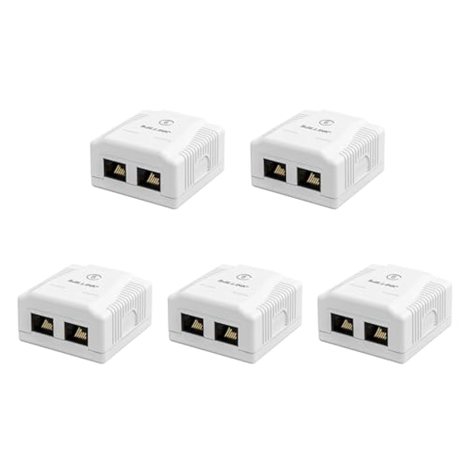 Cat6 Ethernet Surface Mount Box, 2-Port Rj45 Keystone Jack Surface Mount Box,