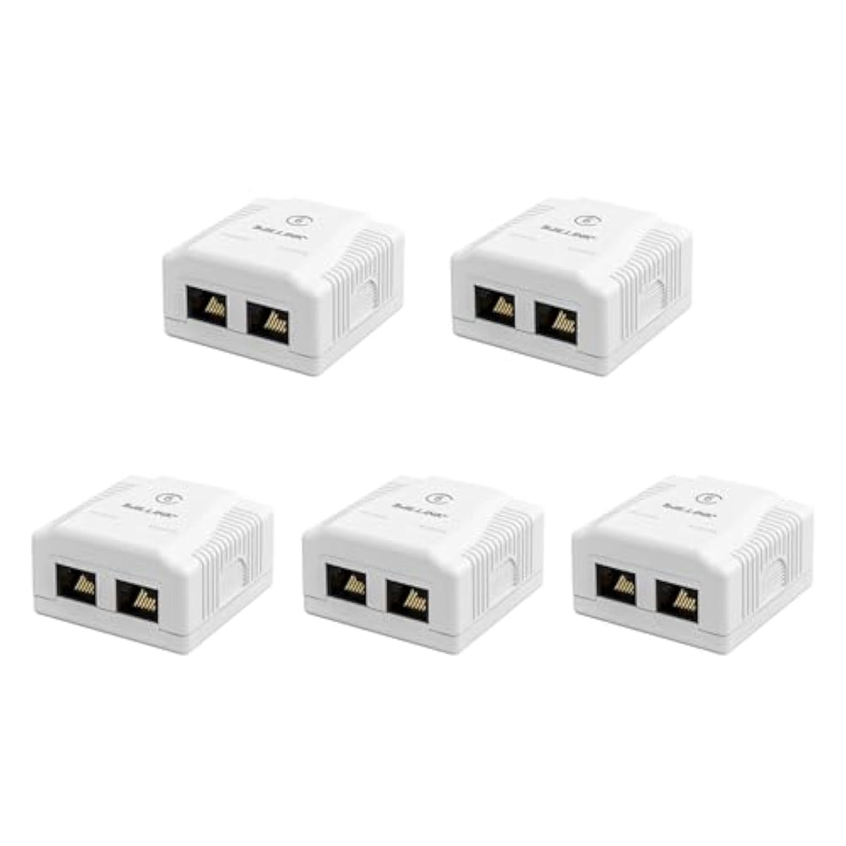 Cat6 Ethernet Surface Mount Box, 2-Port Rj45 Keystone Jack Surface Mount Box,