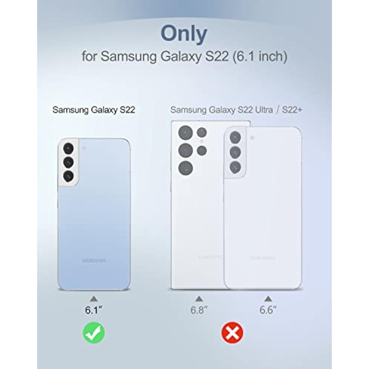 For Samsung Galaxy S22 Clear Case 6.1" (Only), [Built-In Screen Protector] Full Body Protective Hard Shell+Soft Tpu Phone Case For Samsung S22 -(Full Clear)