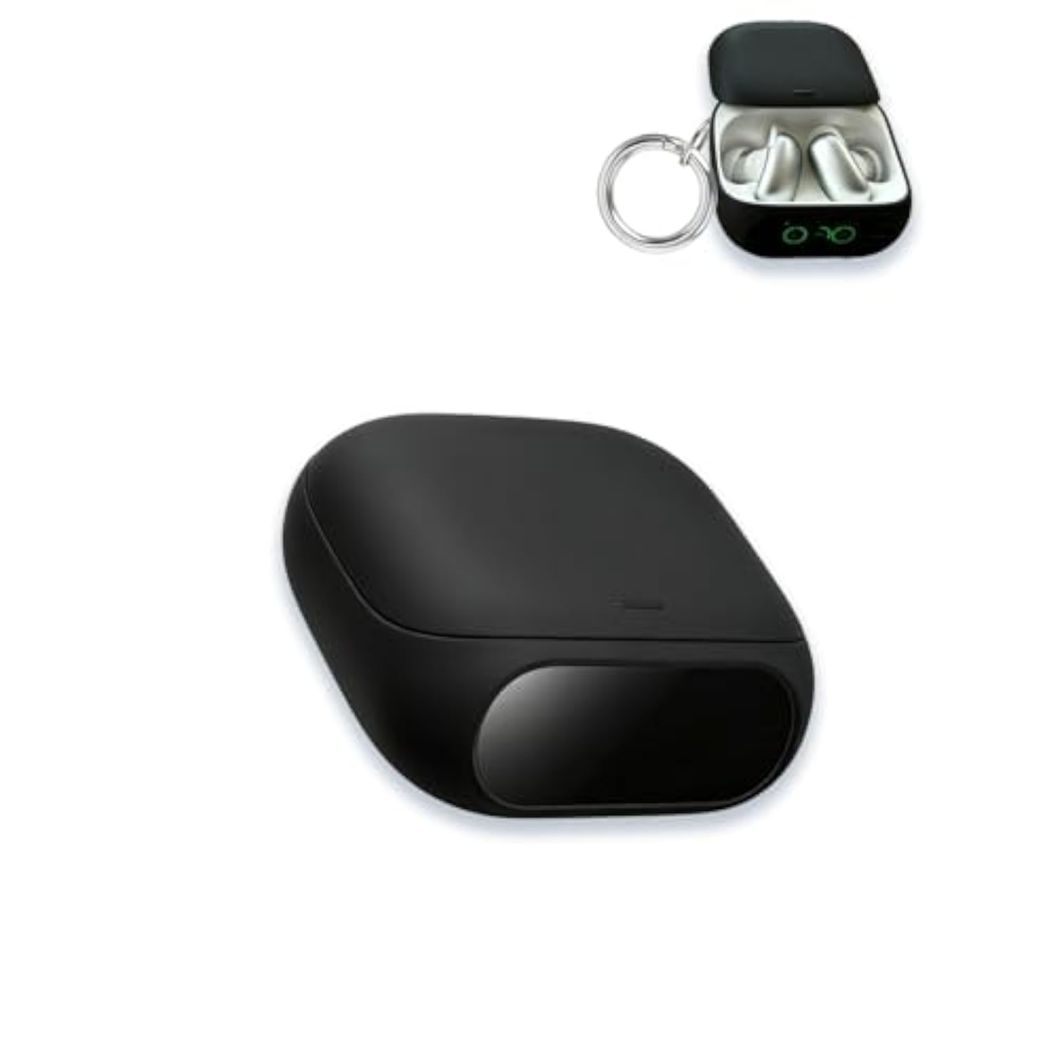 Anker Soundcore Liberty 5 Pro Silicone Protective Case with Keychain, Shockproof Anti-Scratch Cover for Charging Case, Black