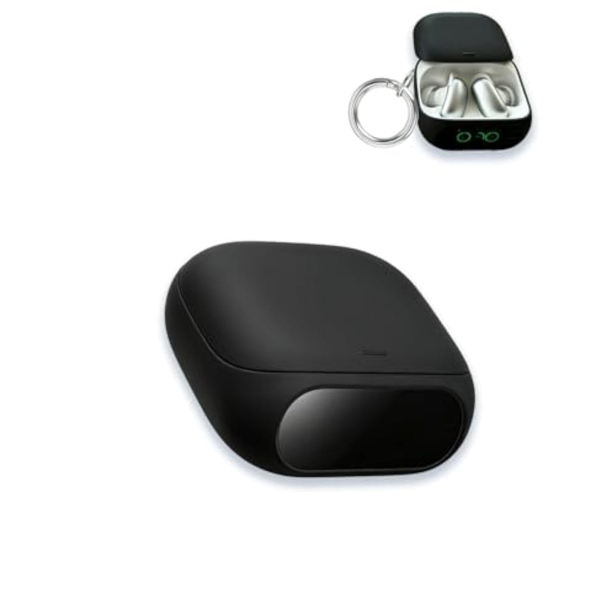 Anker Soundcore Liberty 5 Pro Silicone Protective Case with Keychain, Shockproof Anti-Scratch Cover for Charging Case, Black