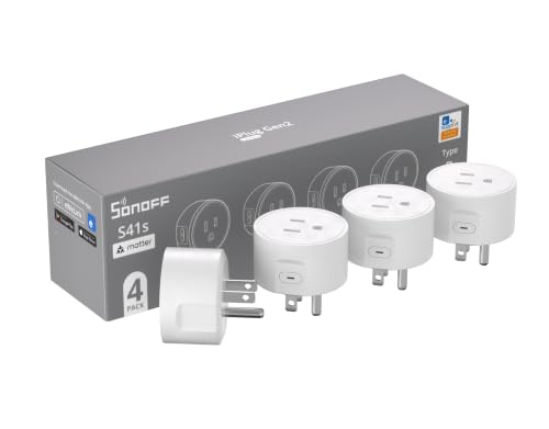 Matter Smart Plug S41S 4-Pack, 15A 1800W Wifi Smart Plug Outlet, Etl Certified, Remote & Voice Control With Timer, Works With Alexa, Google Home, Apple Homekit & Smartthings