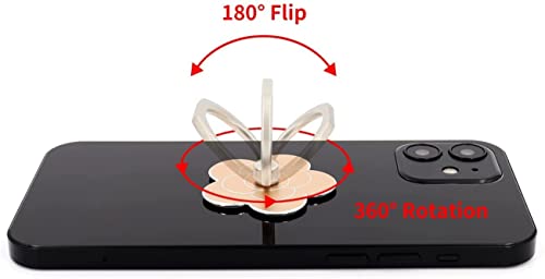 Cell Phone Ring Holder Flower,Fwaytech 360 Rotate Metal Finger Ring Socket Grip Kickstand For Smartphones,4Pack (Flower4)