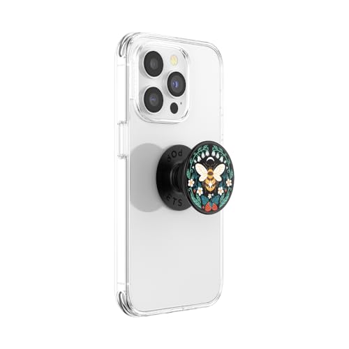Adhesive Phone Grip, Holder, Phone Stand, Bee - Bee Boho
