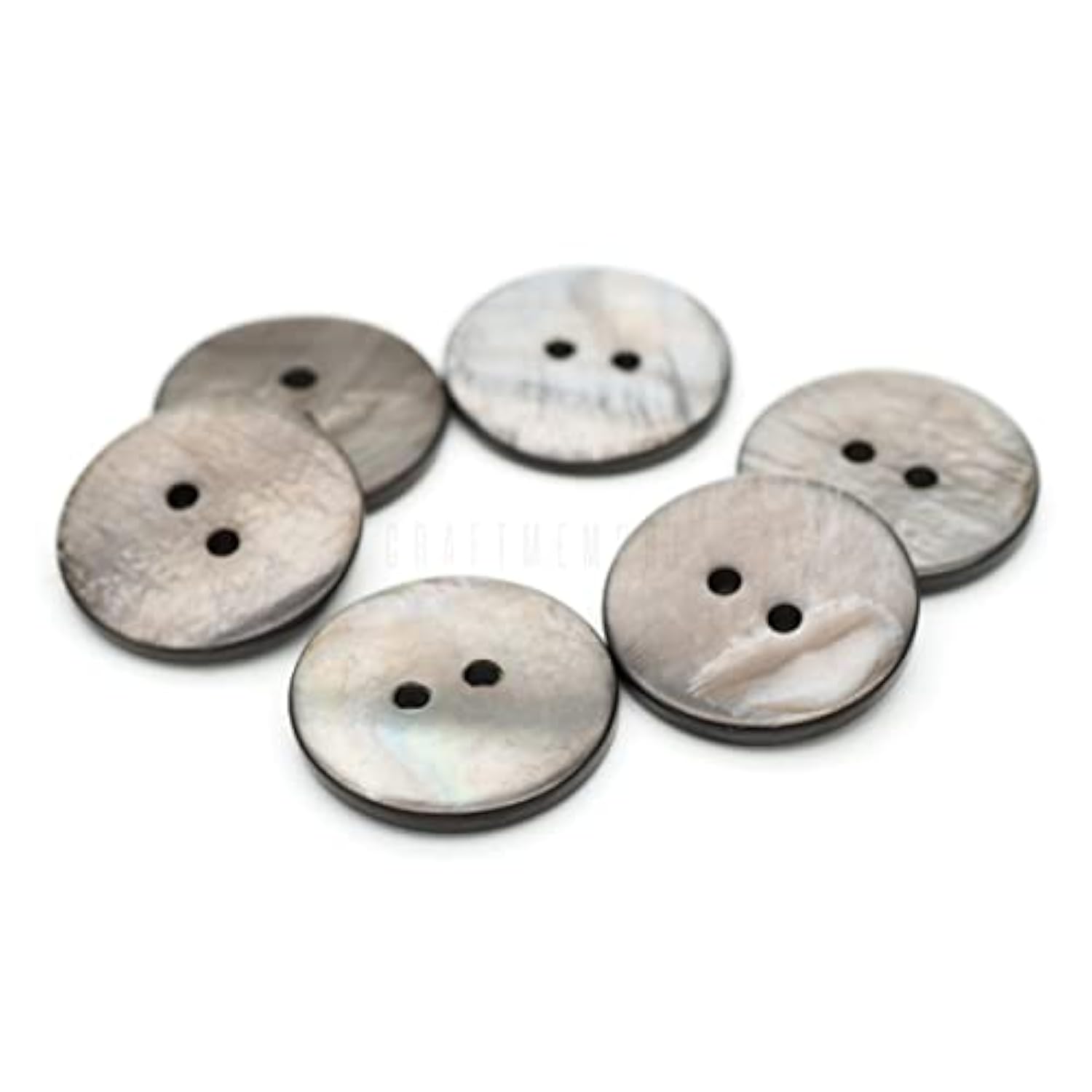 Shell Buttons 2 Holes Sewing Button Diy Crafts Tg65 (21Mm,12Pcs,Black)