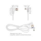 Usb Micro Cable, 90 Degree Data Cable Charger Cord, Right Angle, 2.4 A, 1M Lon