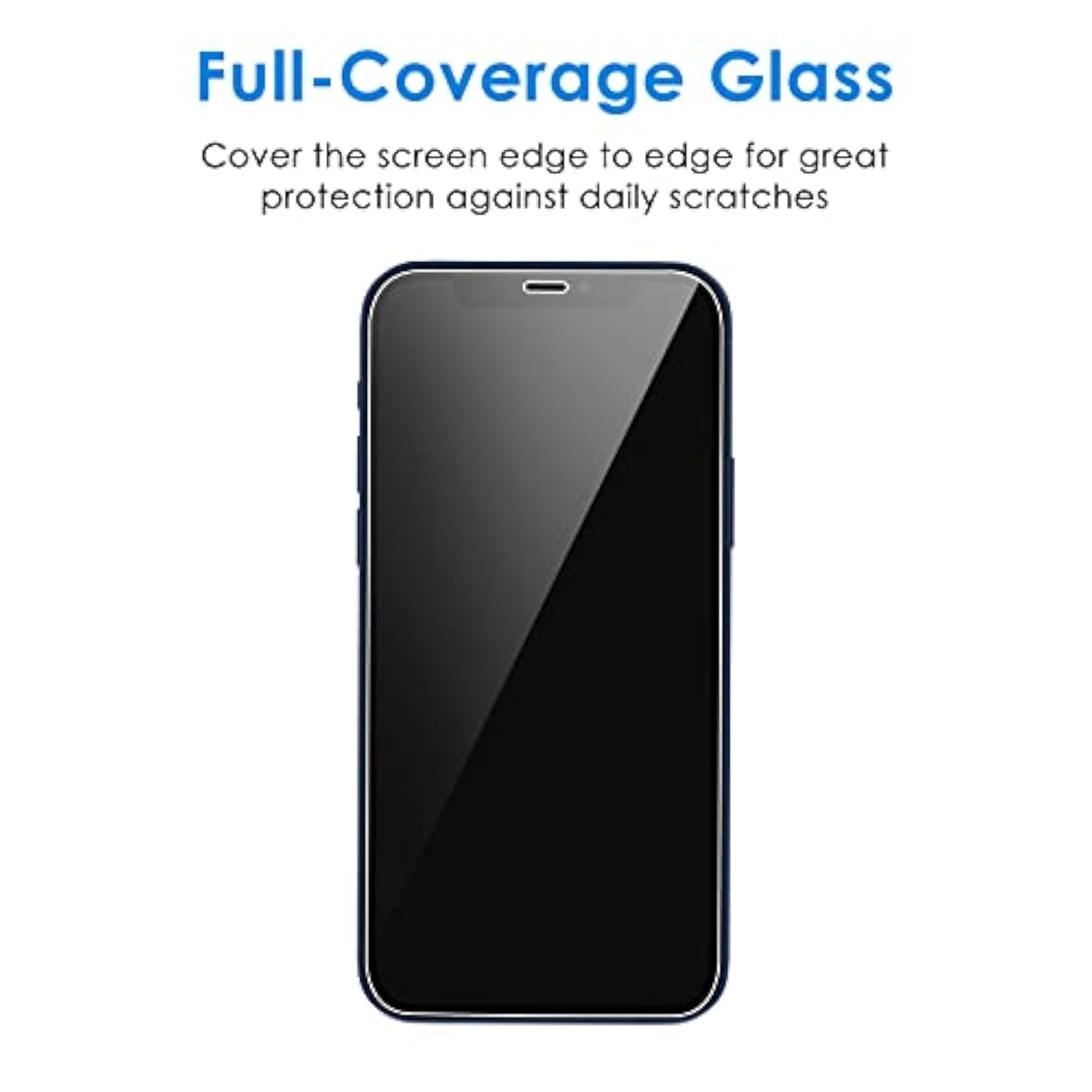 JETech One Touch Install Screen Protector for iPhone 12/12 Pro 6.1-Inch, Full Coverage Tempered Glass Film, Auto Alignment Tool Kit, HD Clear, 2-Pack