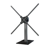 3Dhologramfan Desktop Stand With Tempered Glass Base And Aluminum Alloy Frame, Suitable For 27.5" Or Smaller Fans(Desktop Stand (Height 15"))