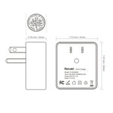 Dual Port Ultra Thin Flat Usb Wall Charger With Smart Ic, White