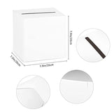 White Card Box Wedding Favors Post Box Cardboard Receiving Money Box Holder For Wedding Reception, Baby Showers, Anniversary, Birthday Party, Graduation Table Centerpiece Decorations