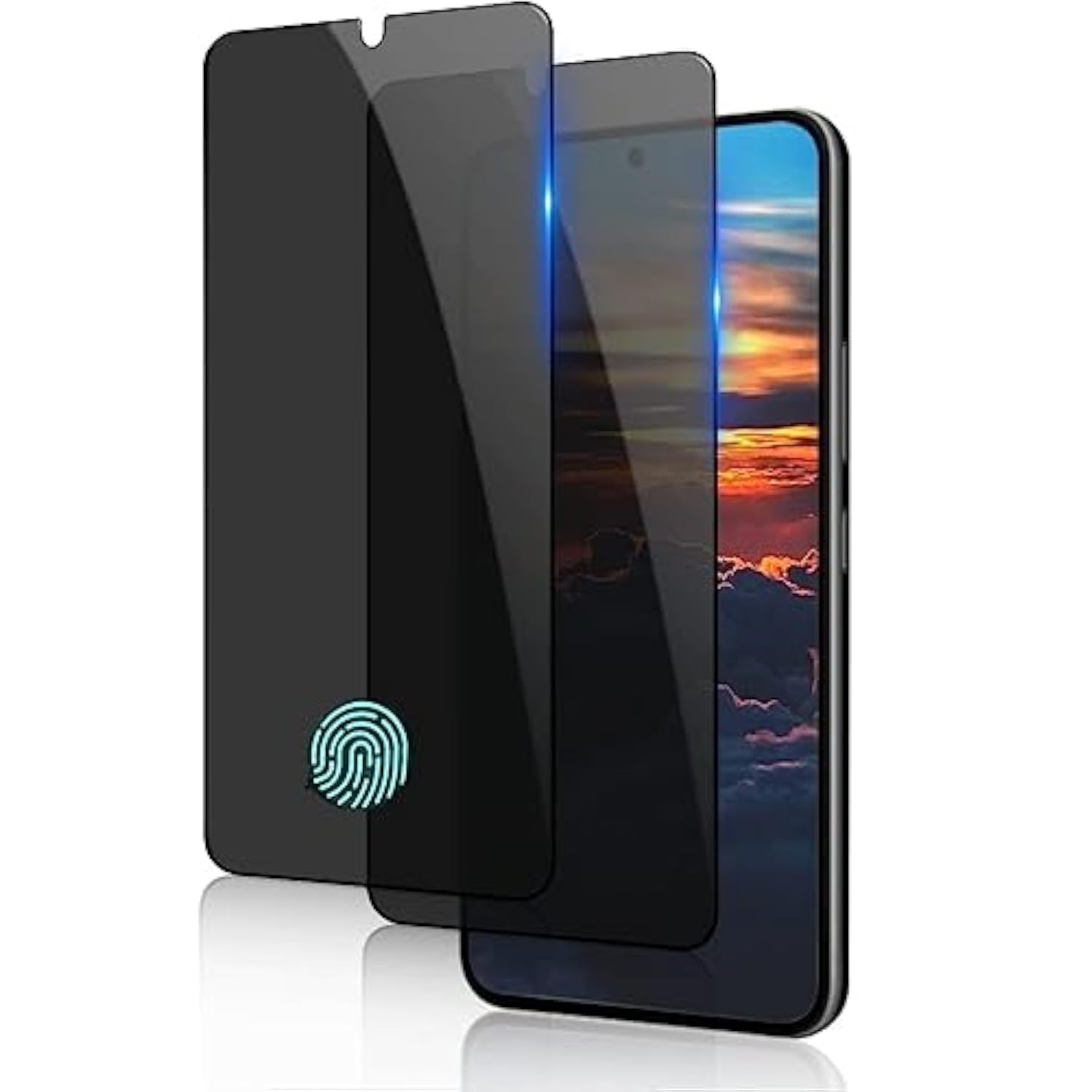 For Samsung Galaxy S23 Tempered Glass Privacy Screen Protector 6.1 Inch, [Fingerprint Compatible], Scratch-Resistant, Black, Anti Spy, Case Friendly Privacy Protector For Galaxy S23