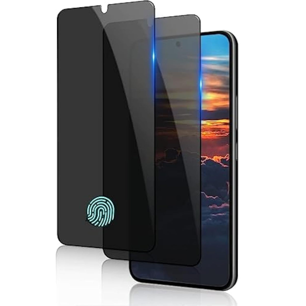 For Samsung Galaxy S23 Tempered Glass Privacy Screen Protector 6.1 Inch, [Fingerprint Compatible], Scratch-Resistant, Black, Anti Spy, Case Friendly Privacy Protector For Galaxy S23