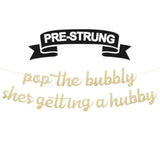 Pre Strung Glitter Bridal Shower Decorations Banner, Bride To Be Sign Bachelorette Party Banner Bridal Shower Garland For Engagement Wedding Party Decorations Decor