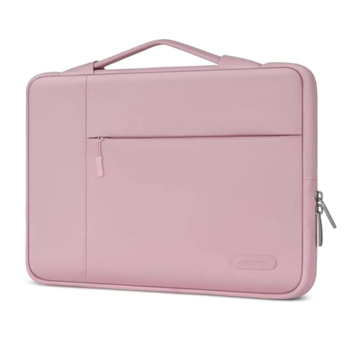 MOSISO Laptop Case 17.3 inch, 17-17.3 inch Laptop Sleeve with Handle Compatible with Dell XPS/HP Pavilion/Ideapad/Acer/Alienware/HP Omen, Polyester Multifunctional Computer Bag, Pink
