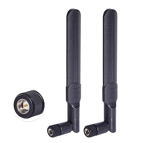 Dual Band Wifi 2.4Ghz 5Ghz 5.8Ghz 8Dbi Sma Male Antenna (2-Pack) For Wireless Vedio Security Ip Camera Recorder Surveillance Recorder Truck Trailer Rear View Backup Camera Reversing Monitor