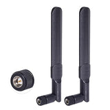Dual Band Wifi 2.4Ghz 5Ghz 5.8Ghz 8Dbi Sma Male Antenna (2-Pack) For Wireless Vedio Security Ip Camera Recorder Surveillance Recorder Truck Trailer Rear View Backup Camera Reversing Monitor