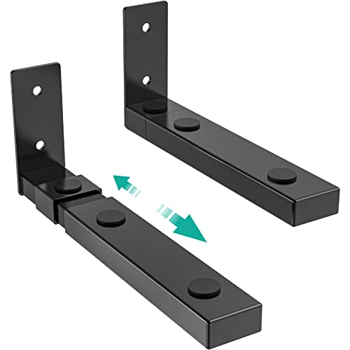 Center Channel Speaker Wall Mount, Universal Soundbar Wall Mount Bracket Hold up to 30 lbs, Arms Extend Adjustment from 7 to 11.5 inch (SLK201), Black