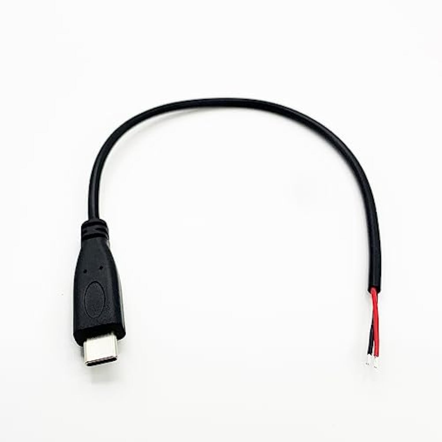 Usb C Power Pigtail Cable 25Cm 22Awg 5V 3A Usb Type-C Male Plug To 2 Pin Bare