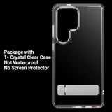 Designed For Samsung Galaxy S25 Ultra Case,[Built In Hidden Kickstand][Military Grade Drop Protection] [Never Yellowing] Slim Thin Phone Case For Galaxy S25 Ultra Case 6.9"- Crystal Clear