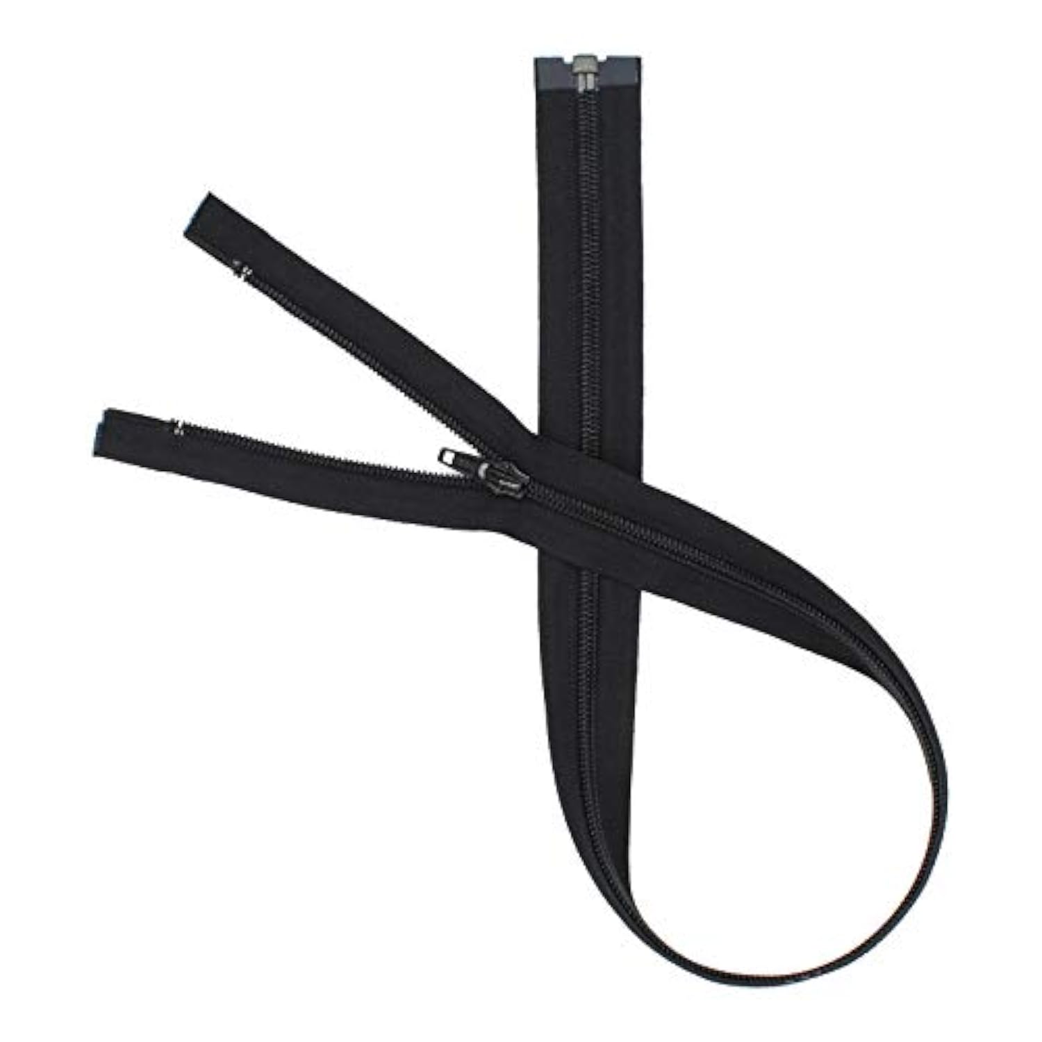 27" #5 Coil Black Separating Zipper