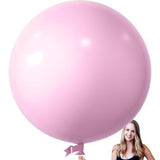 36 Inch Giant Pink Balloons, 6 Pack Large Round Pink Latex Balloons For Anniversary, Birthday, Christmas, Wedding, Baby Shower Party Decorations