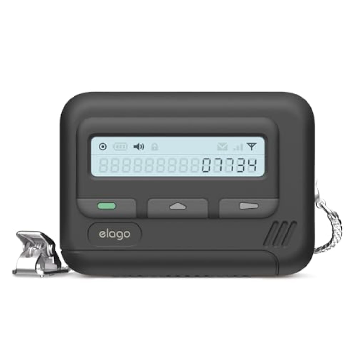 elago Pager Case Compatible with AirPods Pro 2nd Generation, Lanyard Included, Shock Resistant, Full Protection, for Men & Women (Black)