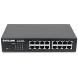Intellinet 16-Port Gigabit Ethernet Switch High-Speed Network Performance, Rackmount Brackets Included, Energy Efficient, Fanless Design, 32Gbps Throughput - 561068