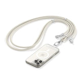 Satechi OntheGo USB-C Lanyard Cable, 60W Fast Charging, 480Mbps Data Transfer, Built-in Crossbody Strap, Adjustable 1.5m / 4.9ft Braided Cord, USB-C to USB-C Cable for iPhone, Android – Sand