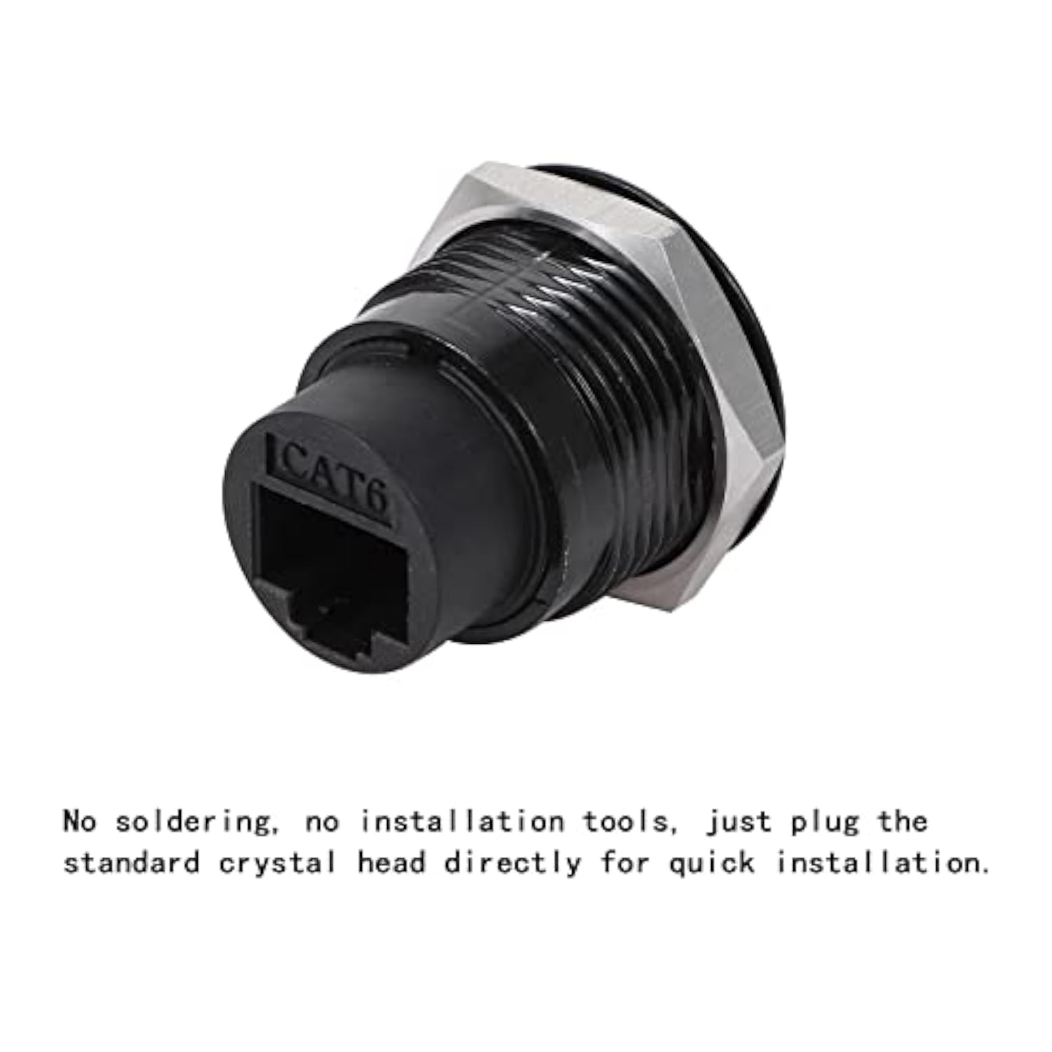 5Pcs Rj45 Panel Mount Connector, Cat6 8P8C Ethernet Lan Pass Through Cable Cou