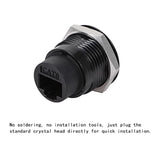5Pcs Rj45 Panel Mount Connector, Cat6 8P8C Ethernet Lan Pass Through Cable Cou