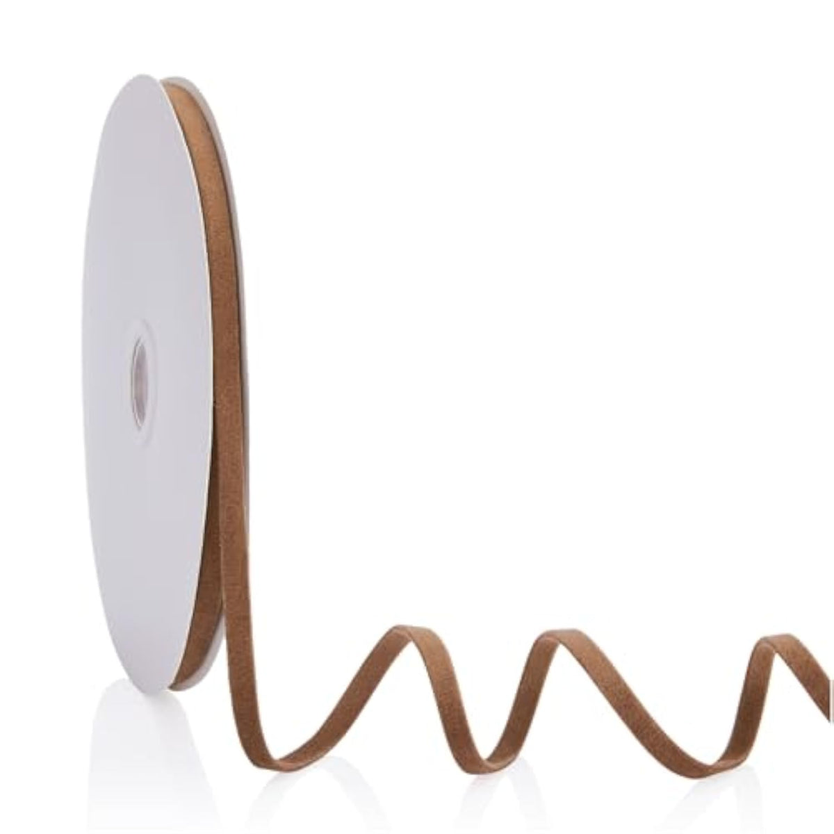 Dark Khaki 1/4 Inch Velvet Ribbon, Double Faced Continuous 20 Yards Velvet Ribbon Use For Christmas Tree Ornaments,Gift Wrapping,Bow Making,Wreath Decoration,Wedding Boutonnieres,Handmade Crafts