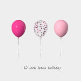 Pink Balloons,12 Inch Confetti Latex Balloons For Party Decorations,Pack Of 50