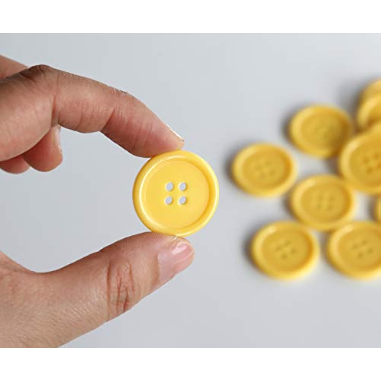 1 Inch (25Mm) Yellow Buttons Sewing Flatback Button For Sewing Or Diy