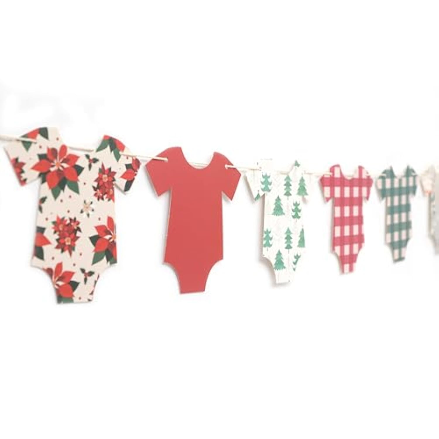 Christmas Tree Bodysuit Baby Shower Banner Holiday Decor
