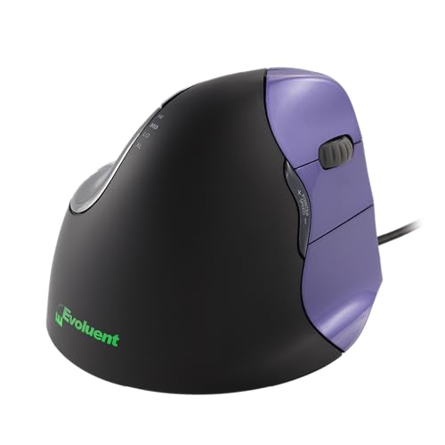 Inventor Of The Vertical Mouse Vm4S Ergonomic Vertical Mouse Right Hand Small Wired Usb, Sculpted For Comfort, Reduces Wrist Strain, 4 Speeds, 6 Customizable Buttons In Windows