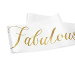 "60 And Fabulous" Sash - 60Th Birthday Sash 60 Birthday Gifts Party Favors, Supplies And Decorations (White)