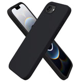 Compatible With 16E Case 6.1"(2025), Liquid Silicone 3 Layers Full Covered Soft Gel Rubber Phone Case,Shockproof Protective Cover With Anti-Scratch Microfiber Lining-Black