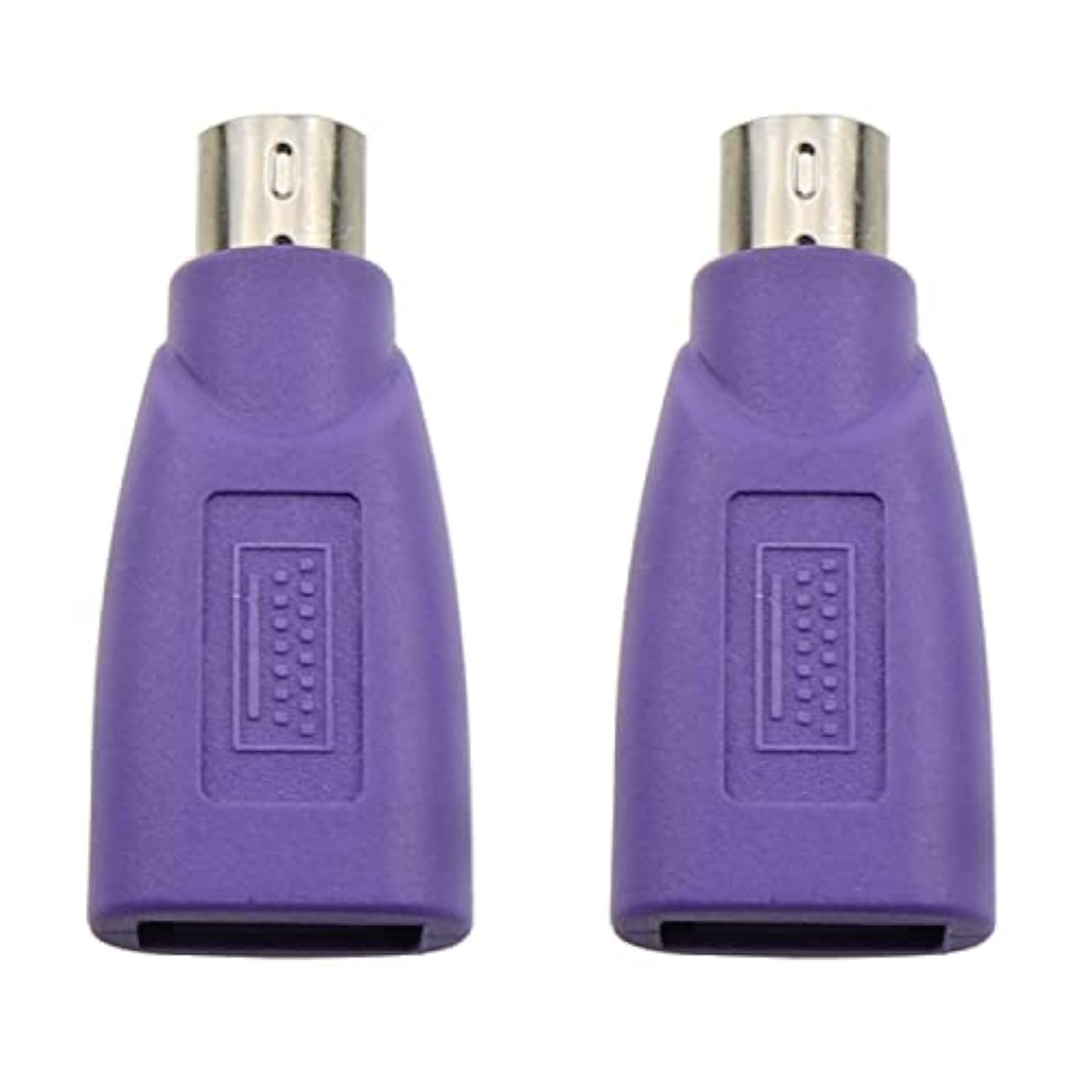 Usb To Ps2 Adapter 2Pcs Purple Usb Female To Ps/2 Male Converter Changer Adapt