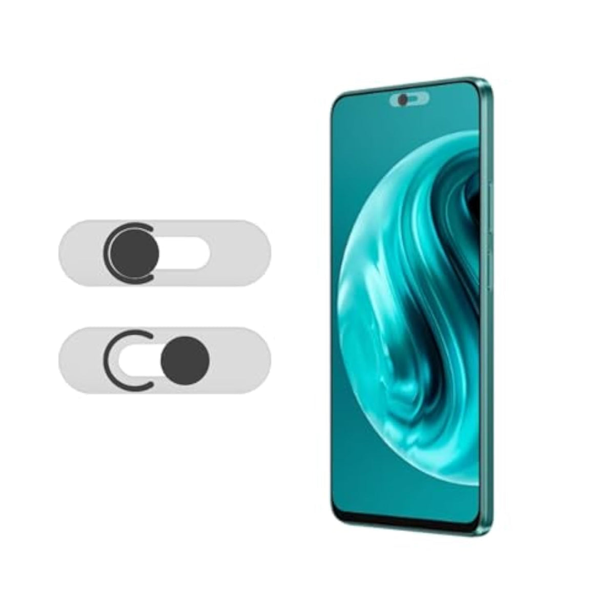 Front Camera Cover Compatible for Android Phones, Pixel, Galaxy, and iPad - Black