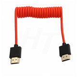 Hdmi 4K 8K Cable Braided Coiled For Smallhd Blackmagic Monitor Panasonic S1H S