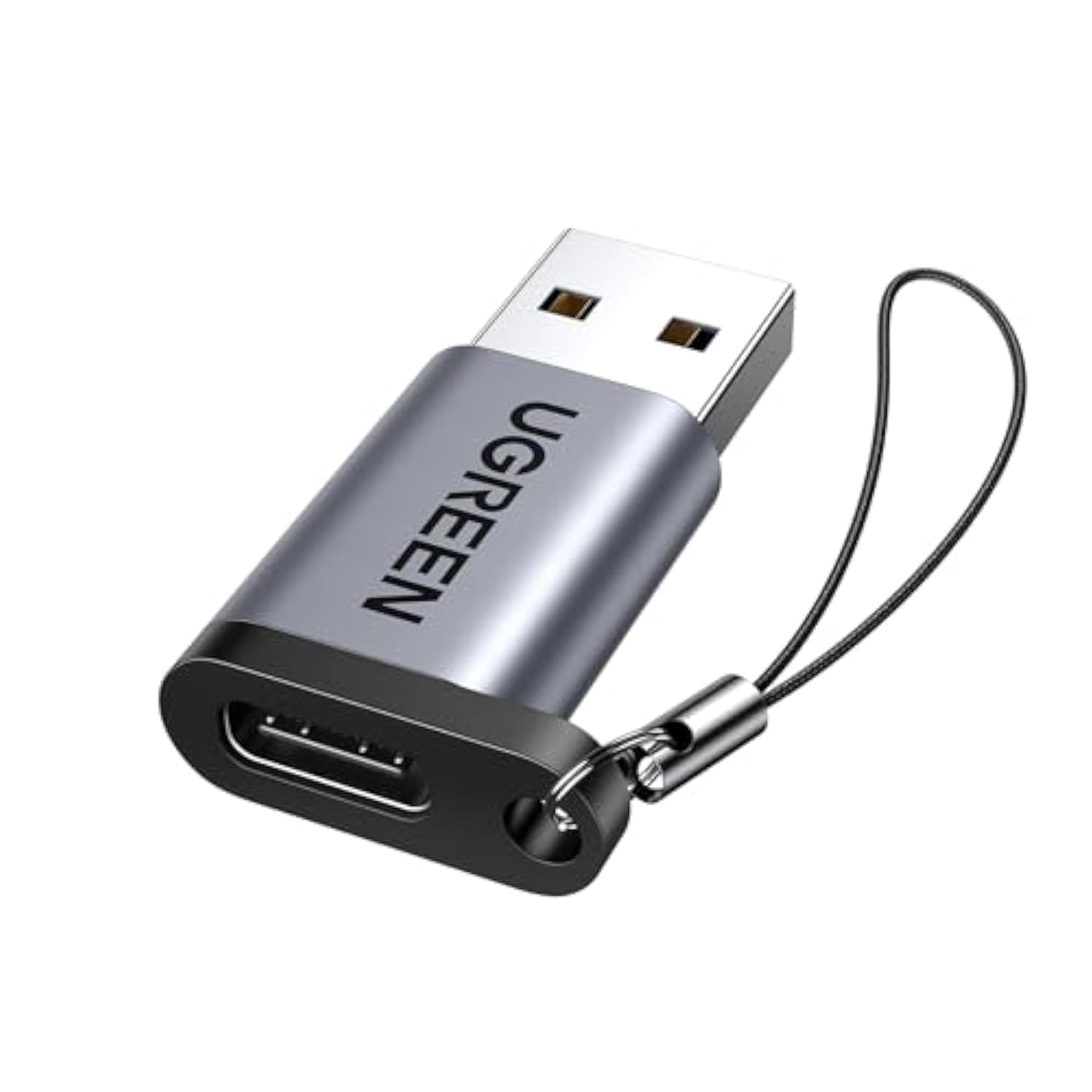 UGREEN 10Gbps USB C Female to USB Male Adapter Type C to USB A Charger Cable Converter Compatible with Apple Watch iPhone 15 14 13 AirPods 3 MacBook Samsung Galaxy Google Pixel etc Gray