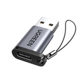 UGREEN 10Gbps USB C Female to USB Male Adapter Type C to USB A Charger Cable Converter Compatible with Apple Watch iPhone 15 14 13 AirPods 3 MacBook Samsung Galaxy Google Pixel etc Gray